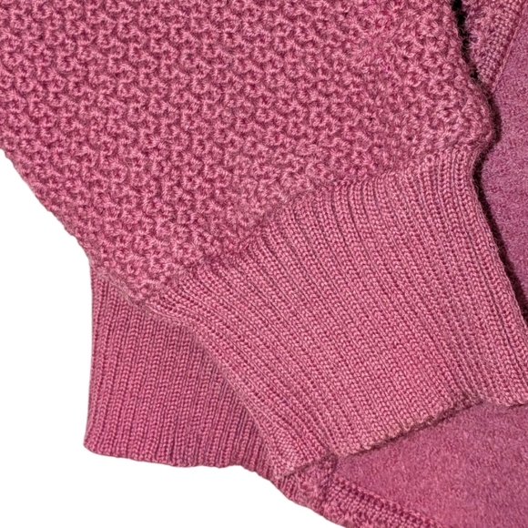 Vintage Geiger Austria Wool Cable Knit Cardigan Pink 42 Medium Winter Ski Alpine - Picture 9 of 12